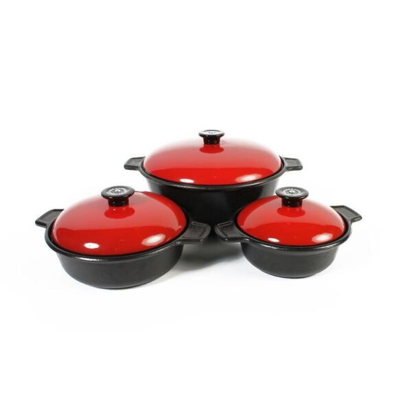 lk’s 3-piece casserole set – red 1