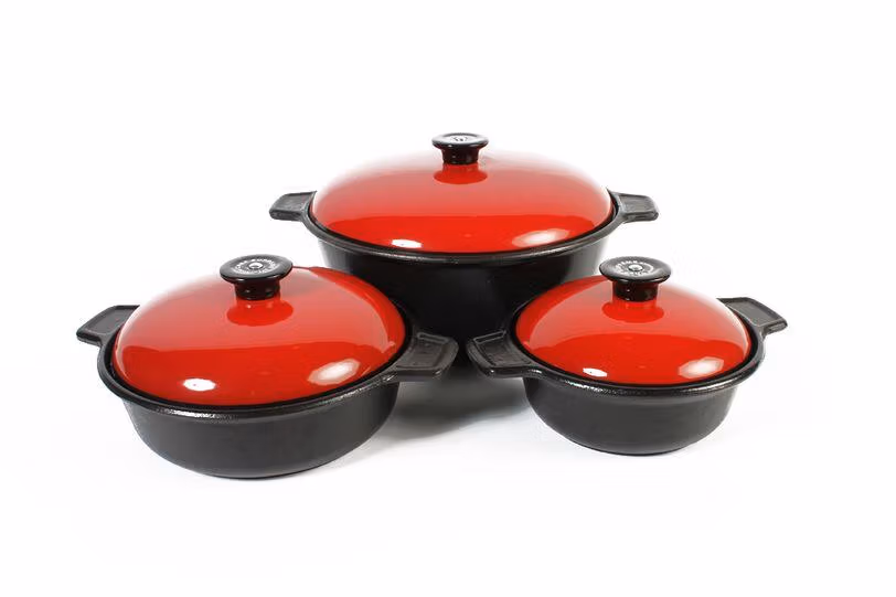 LK's 3-Piece Casserole Set - Red