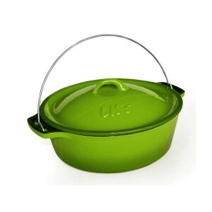 LK's Flat Pot #12 Enamel-Green